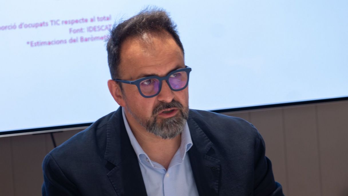 El president del Cercle Tecnològic, Joan Ramon Barrera, durant la presentació del Baròmetre | Cedida