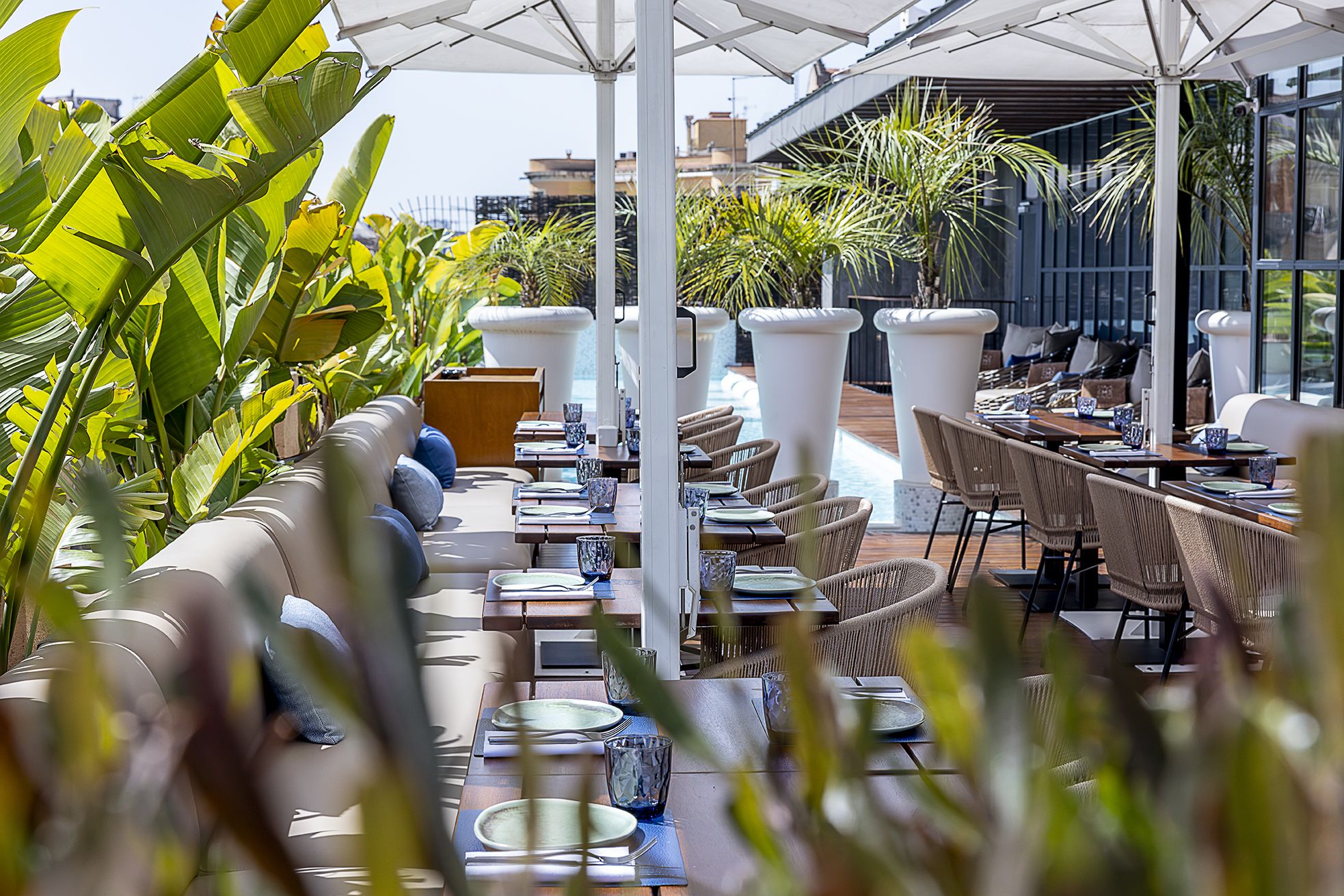La terraza Verbena del Monument Hotel se ha convertido en un auténtico oasis urbano | Cedida