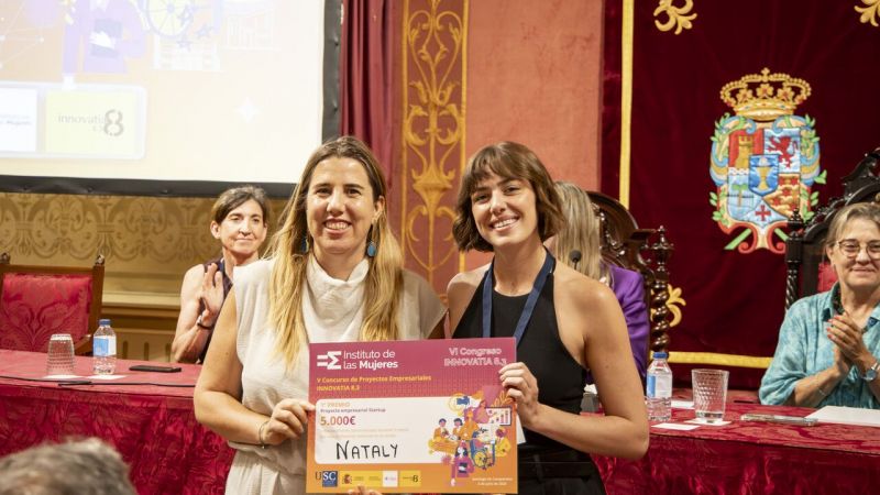 Nataly va obtenir el guardó dels Premis Innovatia 8.3 atorgats per l'Instituto de las Mujeres | Cedida Nataly va obtenir el guardó dels Premis Innovatia 8.3 atorgats per l'Instituto de las Mujeres | Cedida