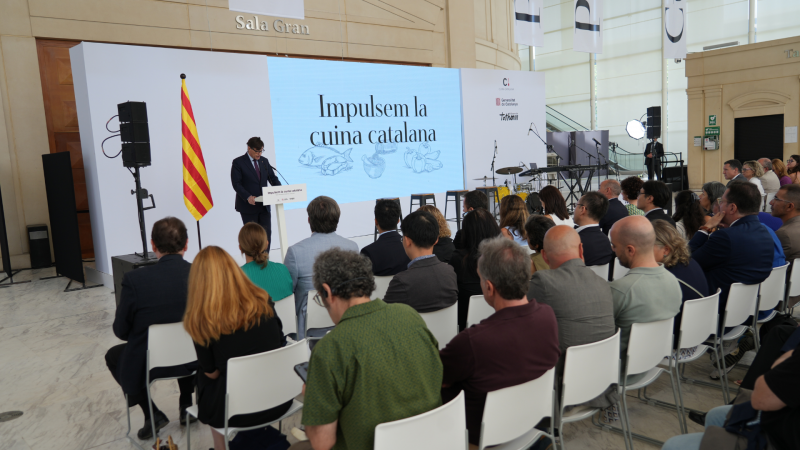 Pla general de l’acte de presentació de les accions de promoció i reconeixement de la cuina catalana | Guillem Roset (ACN) Pla general de l’acte de presentació de les accions de promoció i reconeixement de la cuina catalana | Guillem Roset (ACN)