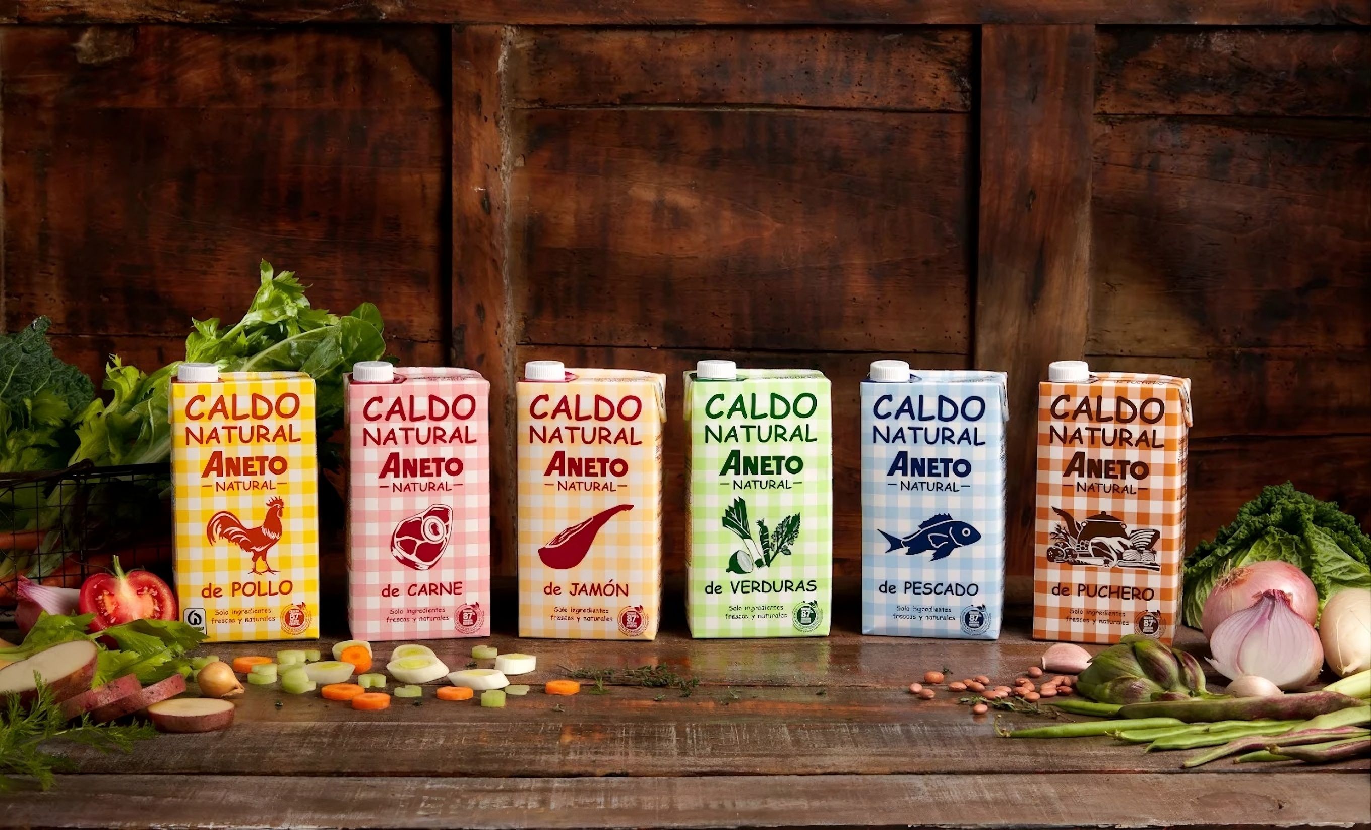 Los característicos briks de caldo natural Aneto | Cedida