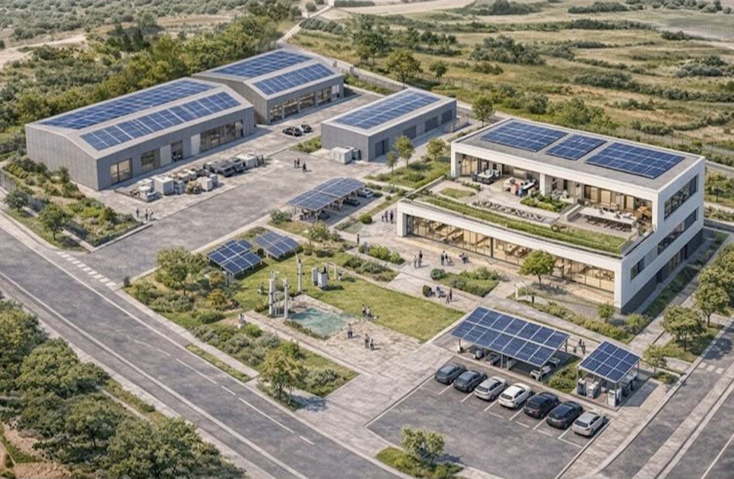 Imatge de com seria el centre d'investigació d'energies renovables de Vandellòs i l'Hospitalet de l'Infant | Cedida Imatge de com seria el centre d'investigació d'energies renovables de Vandellòs i l'Hospitalet de l'Infant | Cedida