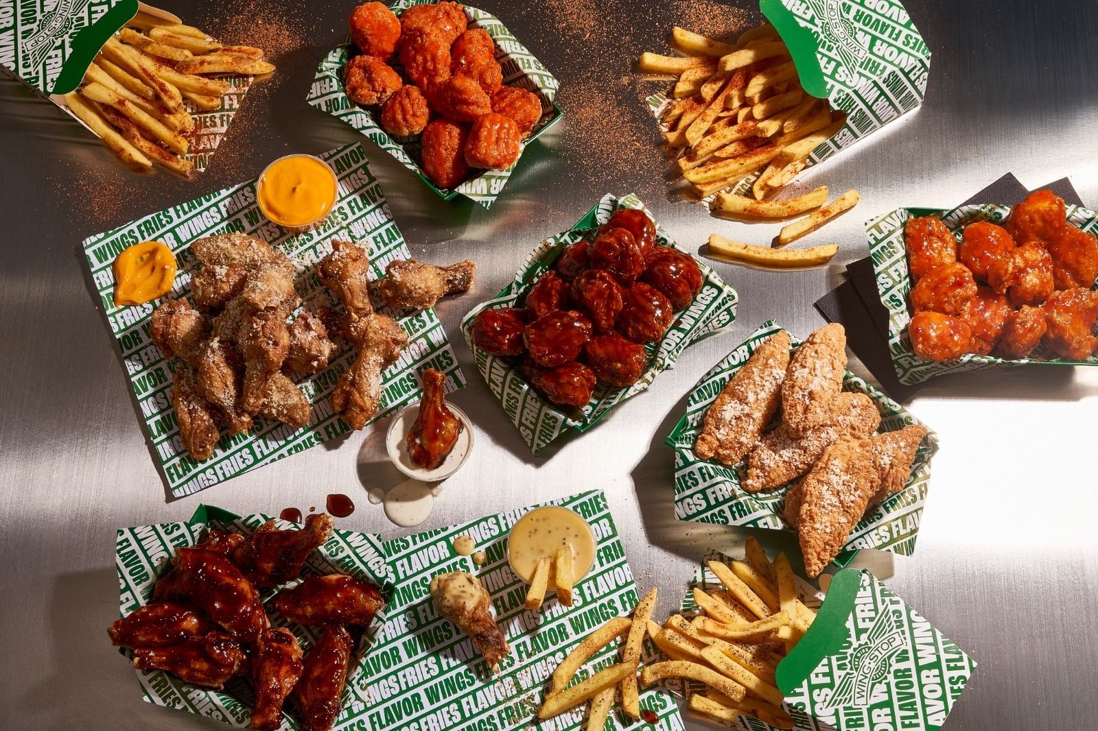  Bodegón de productos de Wingstop | Cedida