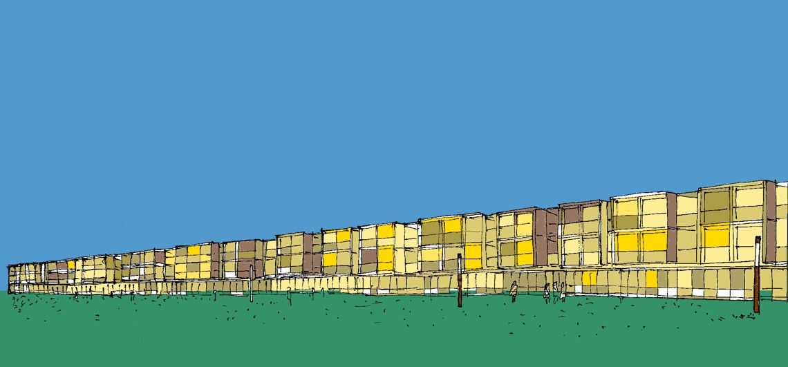 Filera d’habitatges tipus Crescent, com a imatge del model proposat | Manel Larrosa Filera d’habitatges tipus Crescent, com a imatge del model proposat | Manel Larrosa