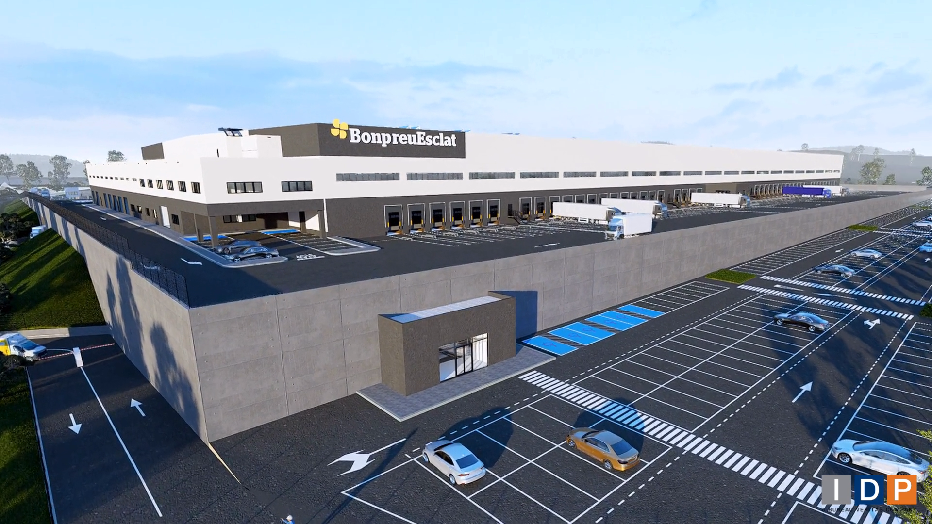 Recreació digital del futur centre logístic del Grup Bon Preu a Montblanc | Cedida