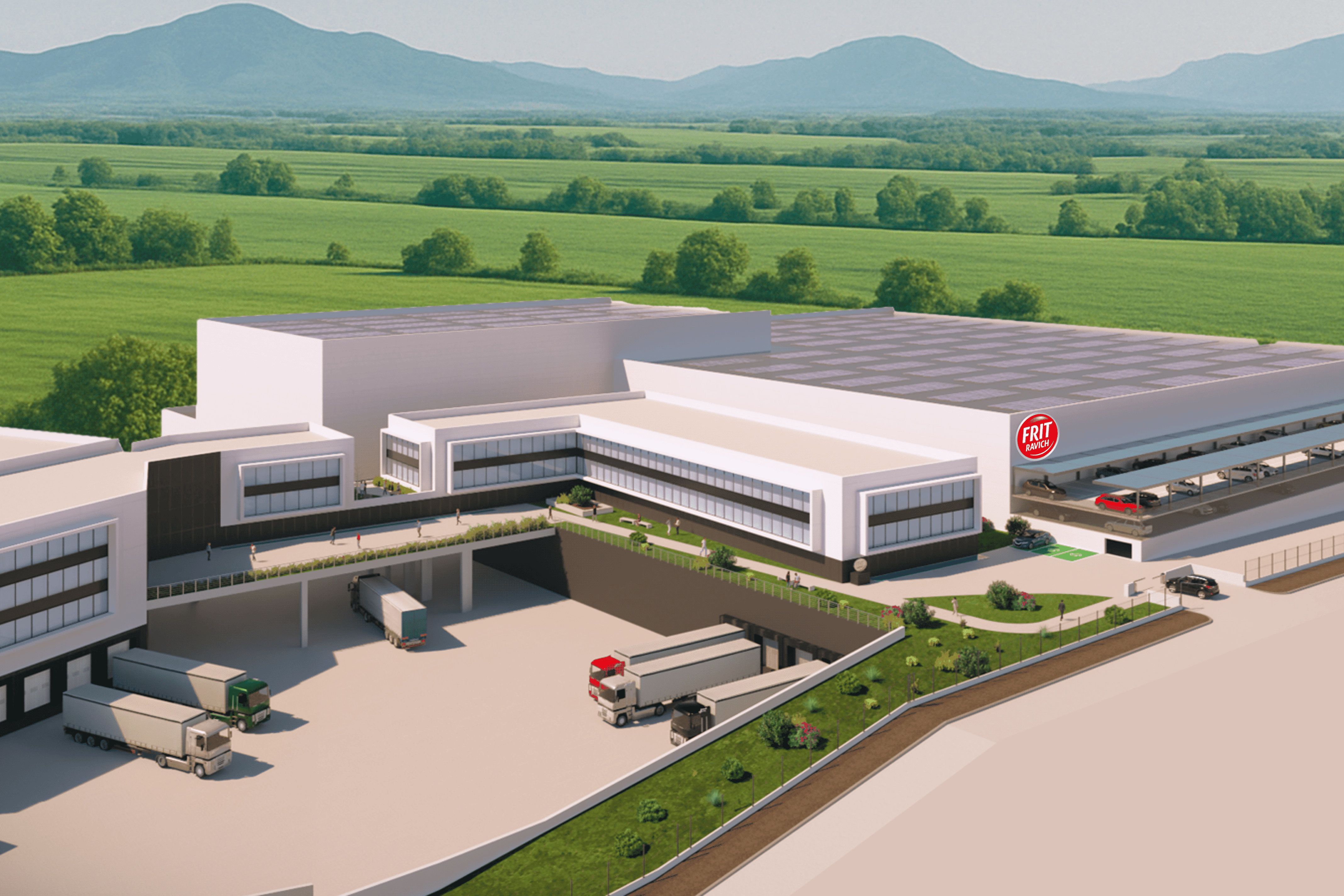 Render de la nova planta productiva de Frit Ravich a Maçanet de la Selva | Cedida