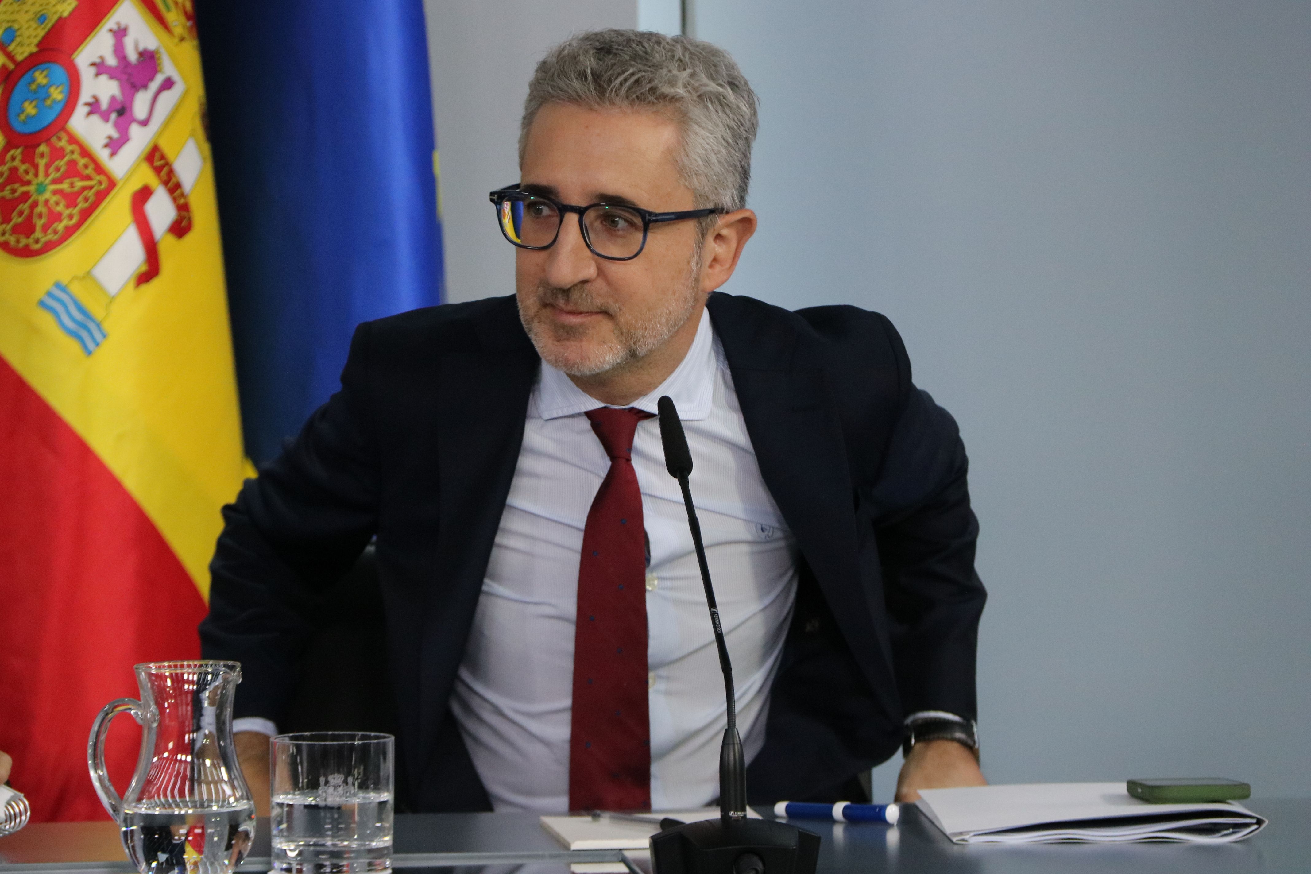 El ministre d'Hisenda, Arcadi España, aquest dimarts a la Moncloa | Miquel Vera Ligero (ACN)