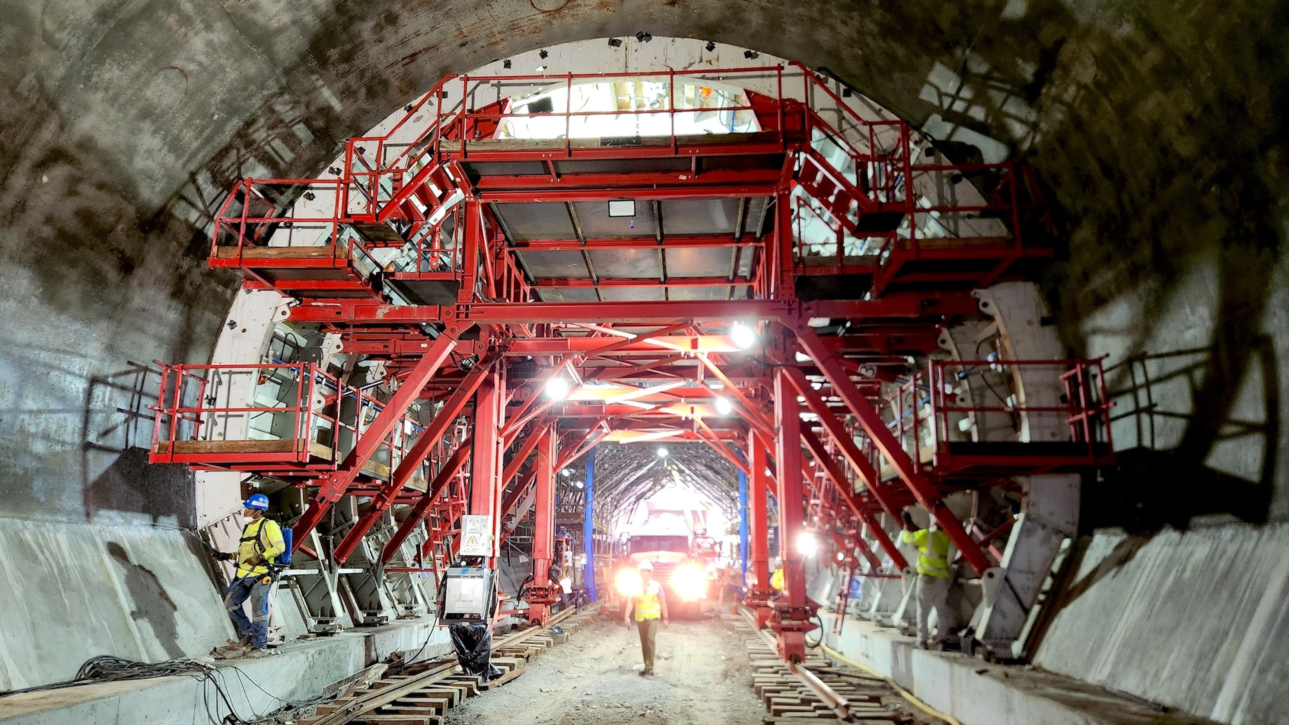 Encofrat de la construcció de la tercera línia del metro de Panamà, on participa el grup Alsina | Cedida