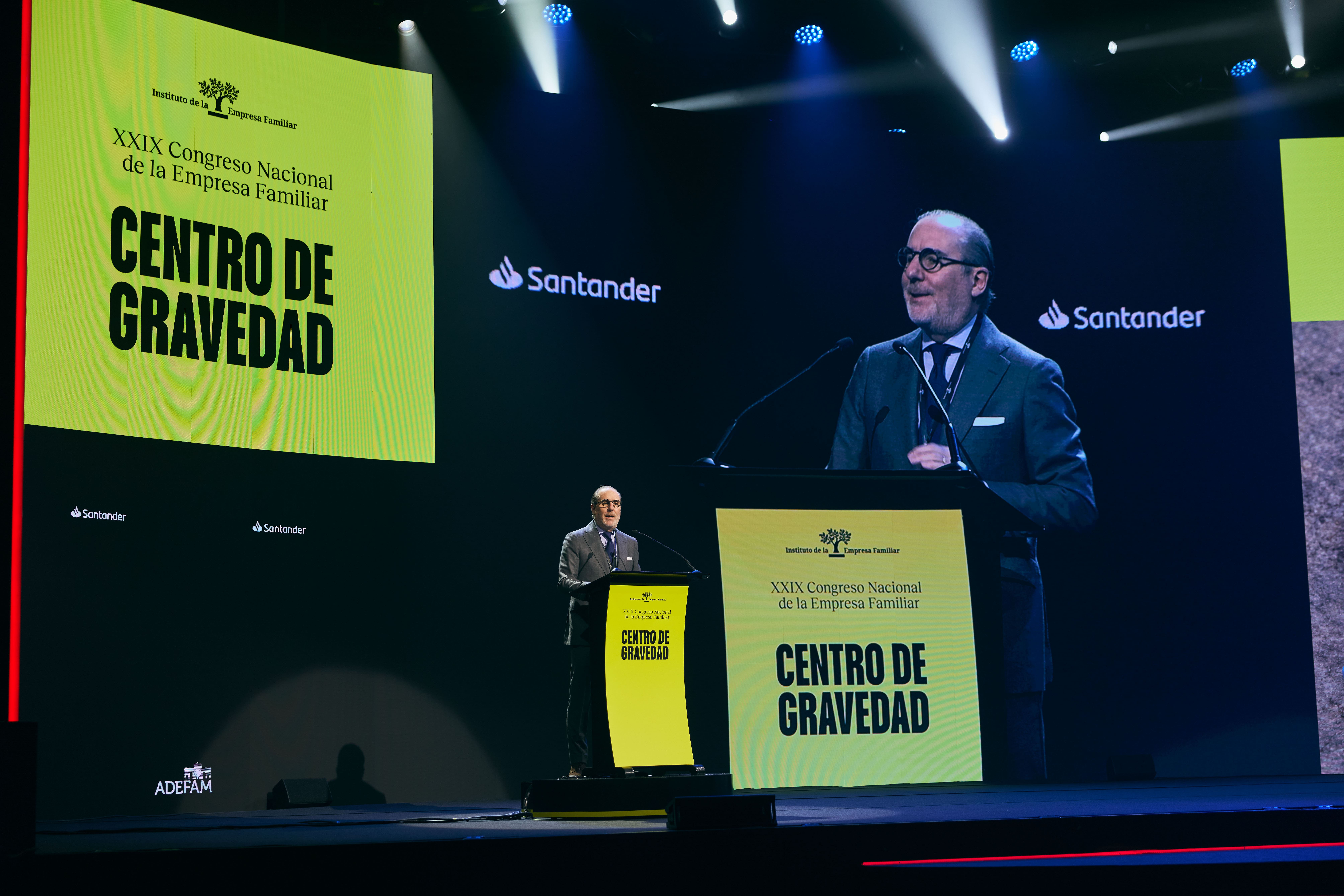 Héctor Grisi, conseller delegat del Santander, durant la seva intervenció al XXIX Congrés Nacional de l'Empresa Familiar | Cedida