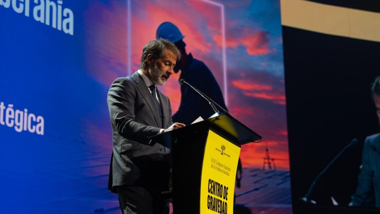 El president de KPMG Espanya, Juanjo Cano, durant la seva ponència al XXIX Congrés Nacional de l'Empresa Familiar | Cedida El president de KPMG Espanya, Juanjo Cano, durant la seva ponència al XXIX Congrés Nacional de l'Empresa Familiar | Cedida
