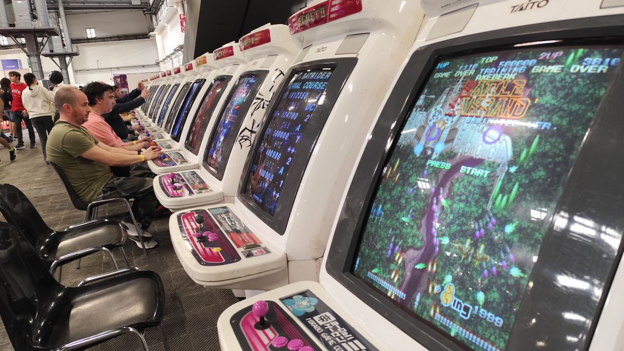 Algunas de las máquinas recreativas presentes en el SAGA Barcelona Game Fest | Marc Vilajosana Algunas de las máquinas recreativas presentes en el SAGA Barcelona Game Fest | Marc Vilajosana