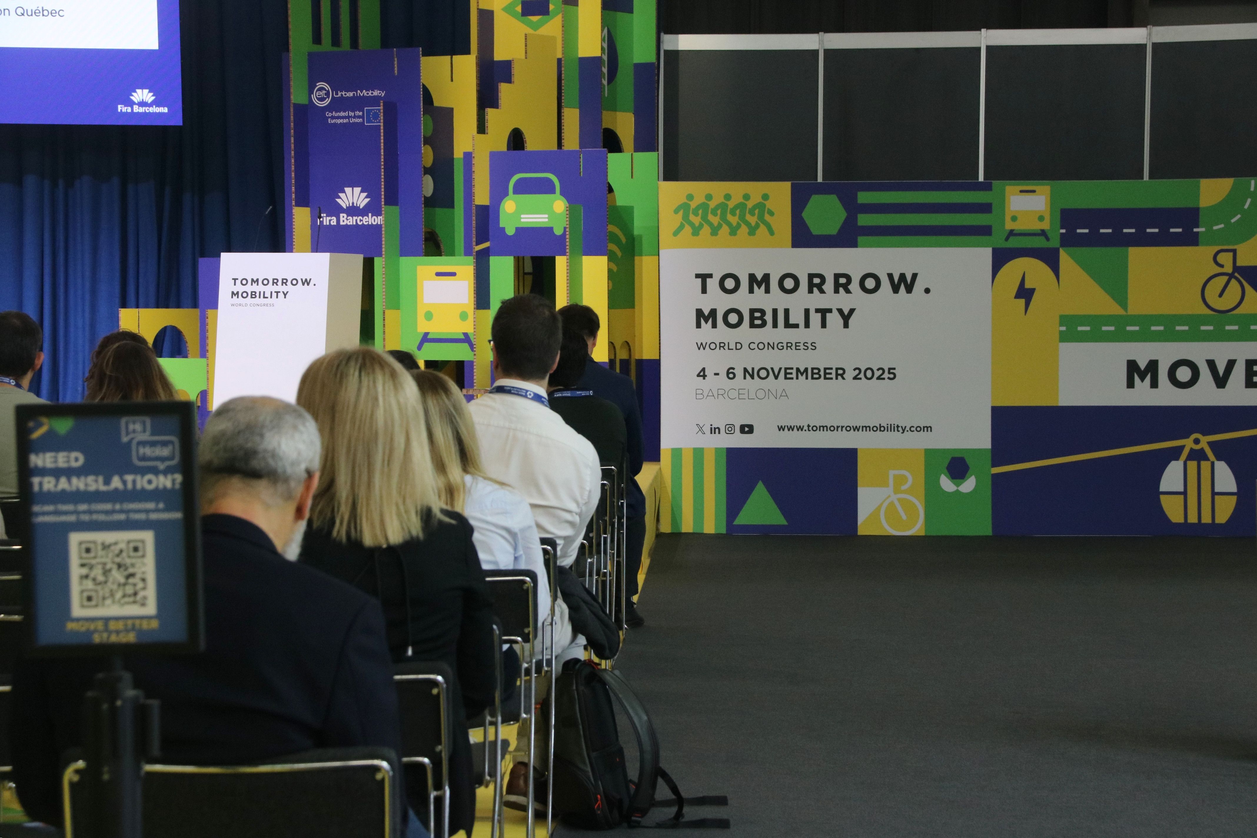 Escenari principal del Tomorrow Mobility de 2025, dins del marc de l'Smart City Expo World Congress | Maria Asmarat  (ACN)
