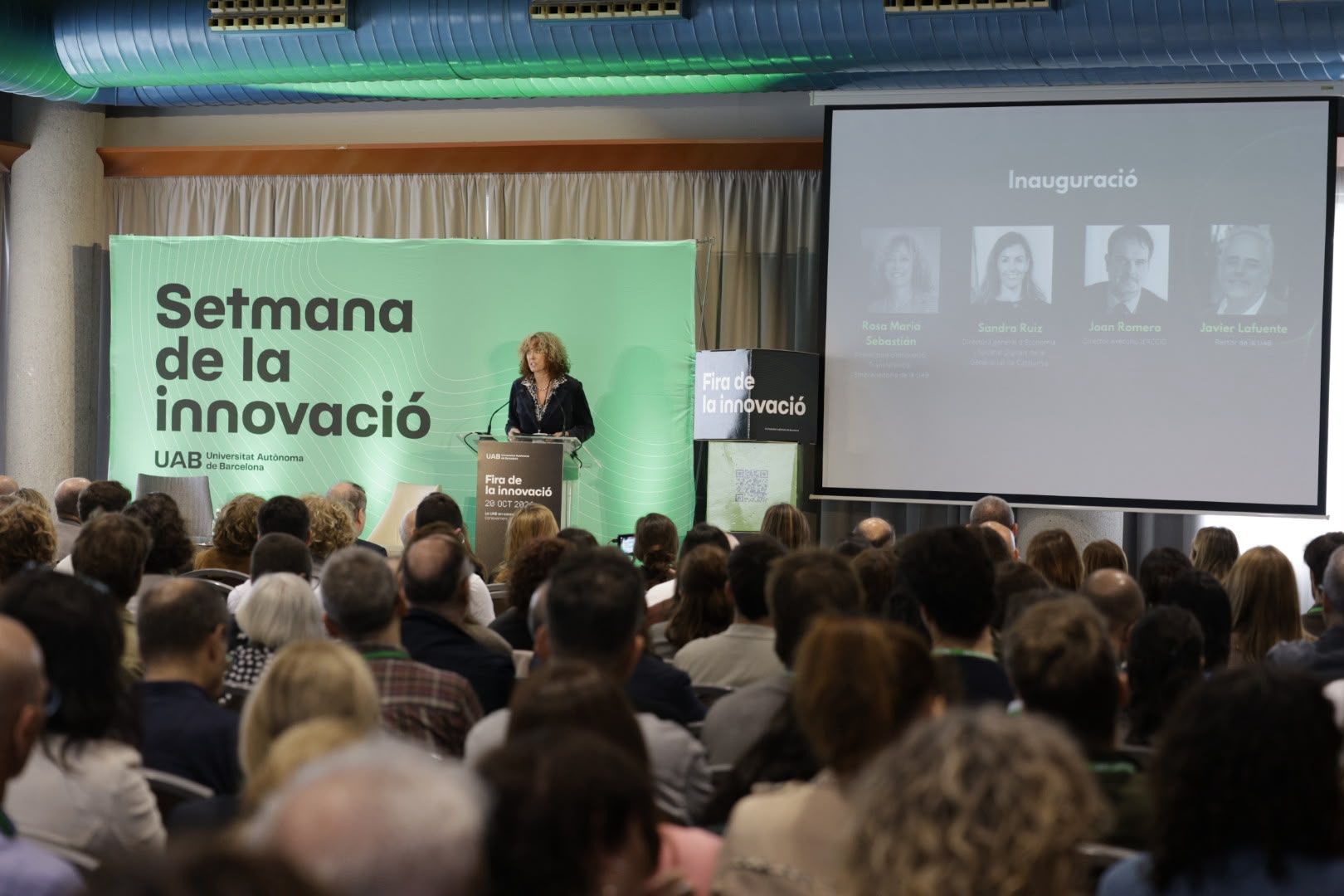 Acto de inauguración de la 'Setmana de la Innovació 2026' por parte de la vicerectora de Innovació, Transferència i Emprenedoria de la UAB, Rosa Maria Sebastián | Cedida