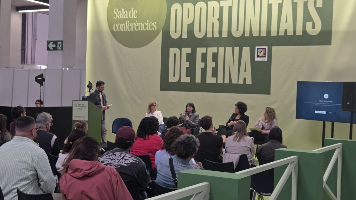 Una conferencia sobre oportunidades laborales en el espacio de Barcelona Activa del Salón del Empleo | Cedida por Fira de Barcelona Una conferencia sobre oportunidades laborales en el espacio de Barcelona Activa del Salón del Empleo | Cedida por Fira de Barcelona