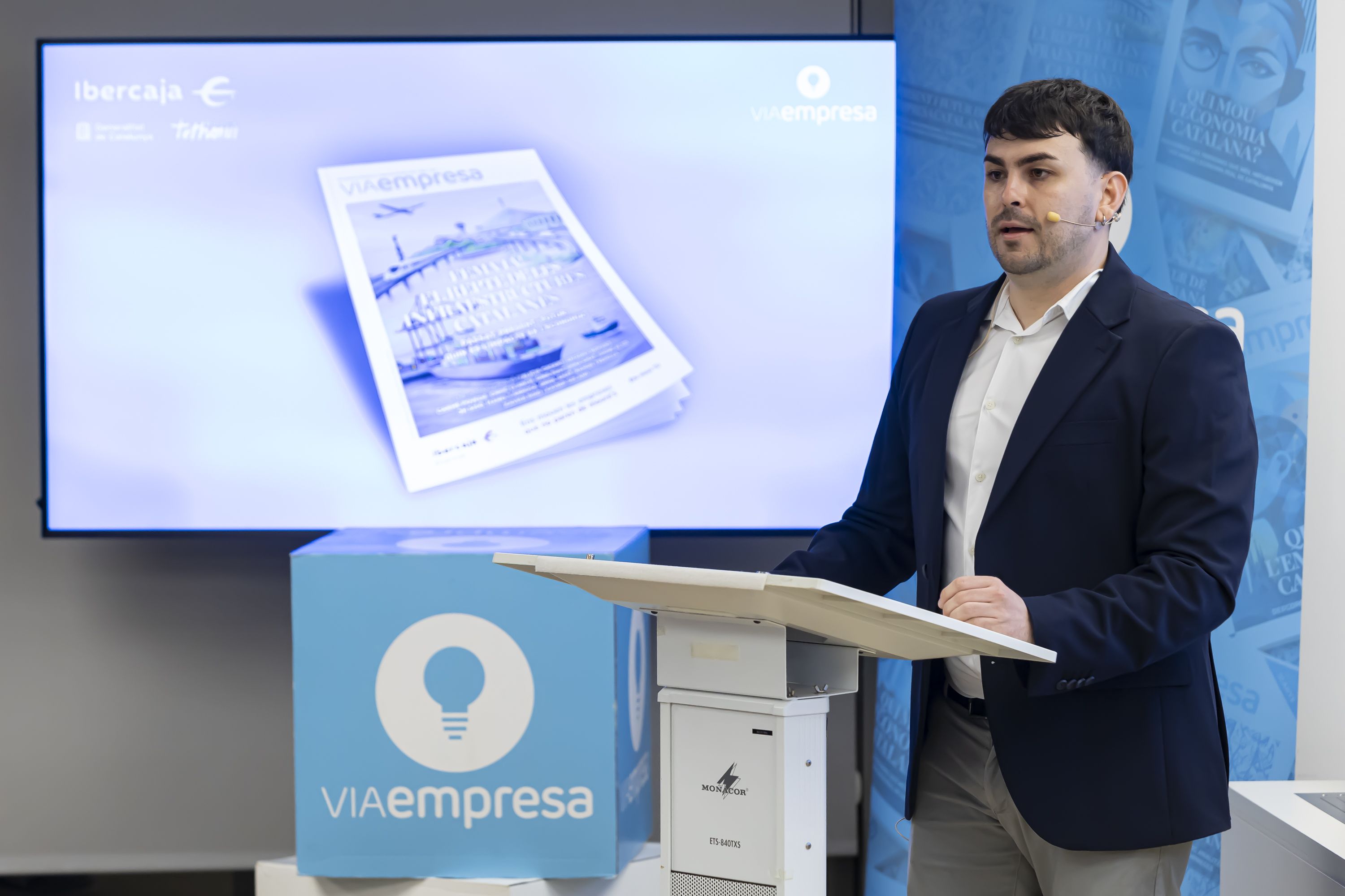 Carlos Rojas, director de VIA Empresa, durant l'acte de VIA Empresa | Marc Llibre