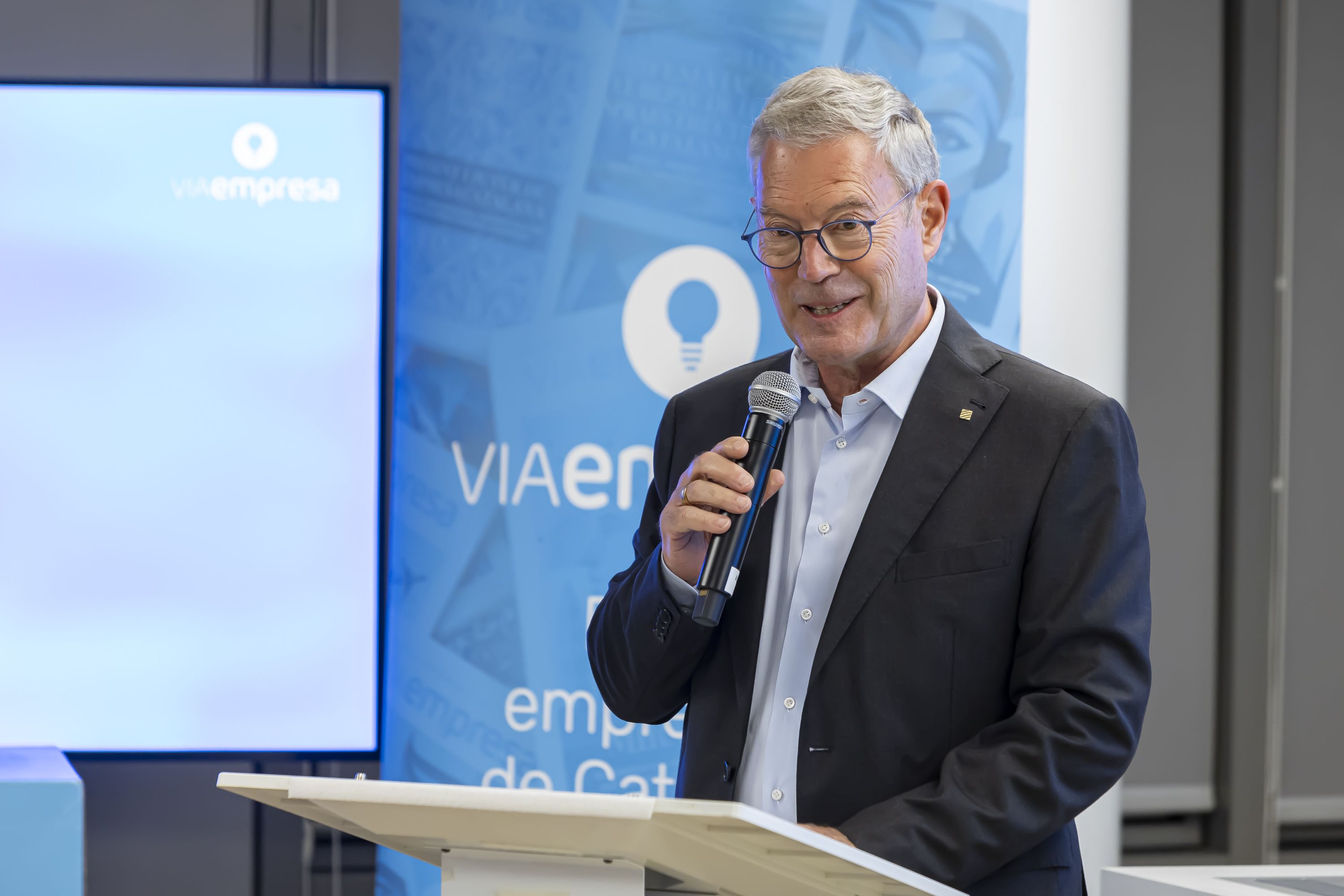 Ramon Grau, president de Totmedia, durant l'acte de VIA Empresa | Marc Llibre