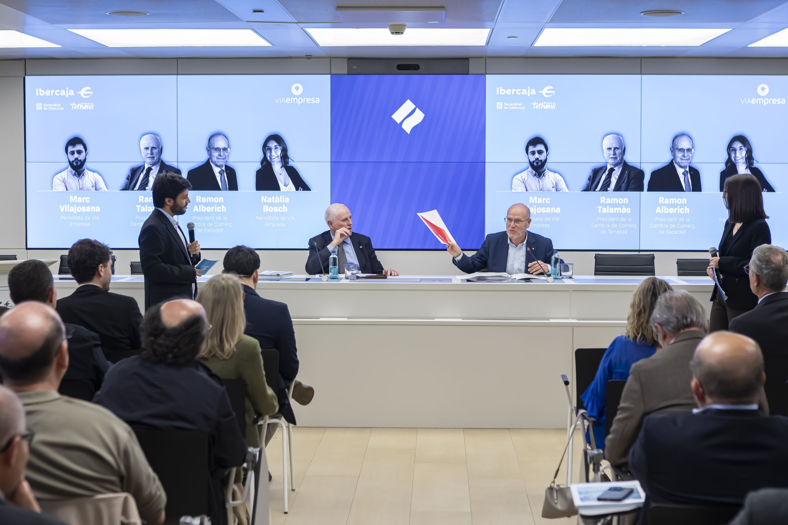 Ramon Talamàs, president de la Cambra de Comerç de Terrassa i Ramon Alberich, president de la Cambra de Comerç de Sabadell | Marc Llibre