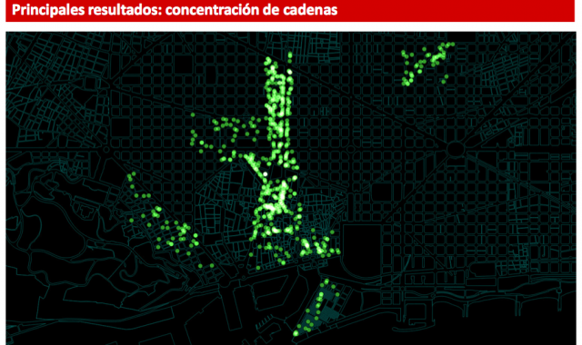 Concentració cadenes a Barcelona