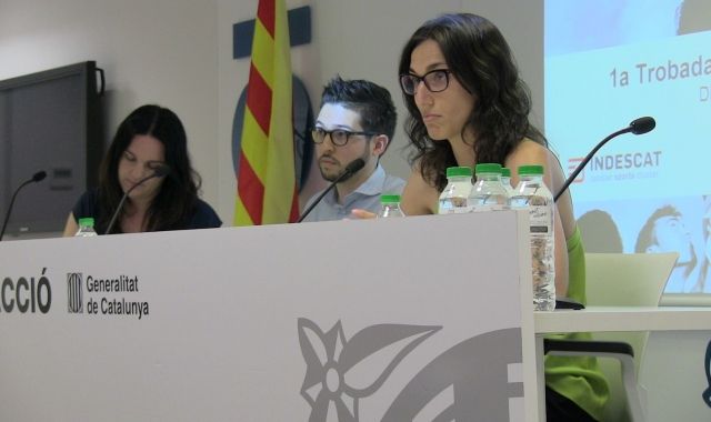 Antúnez (centre) i Mallorquí (dreta) durant la presentació d'Indesup | Cedida