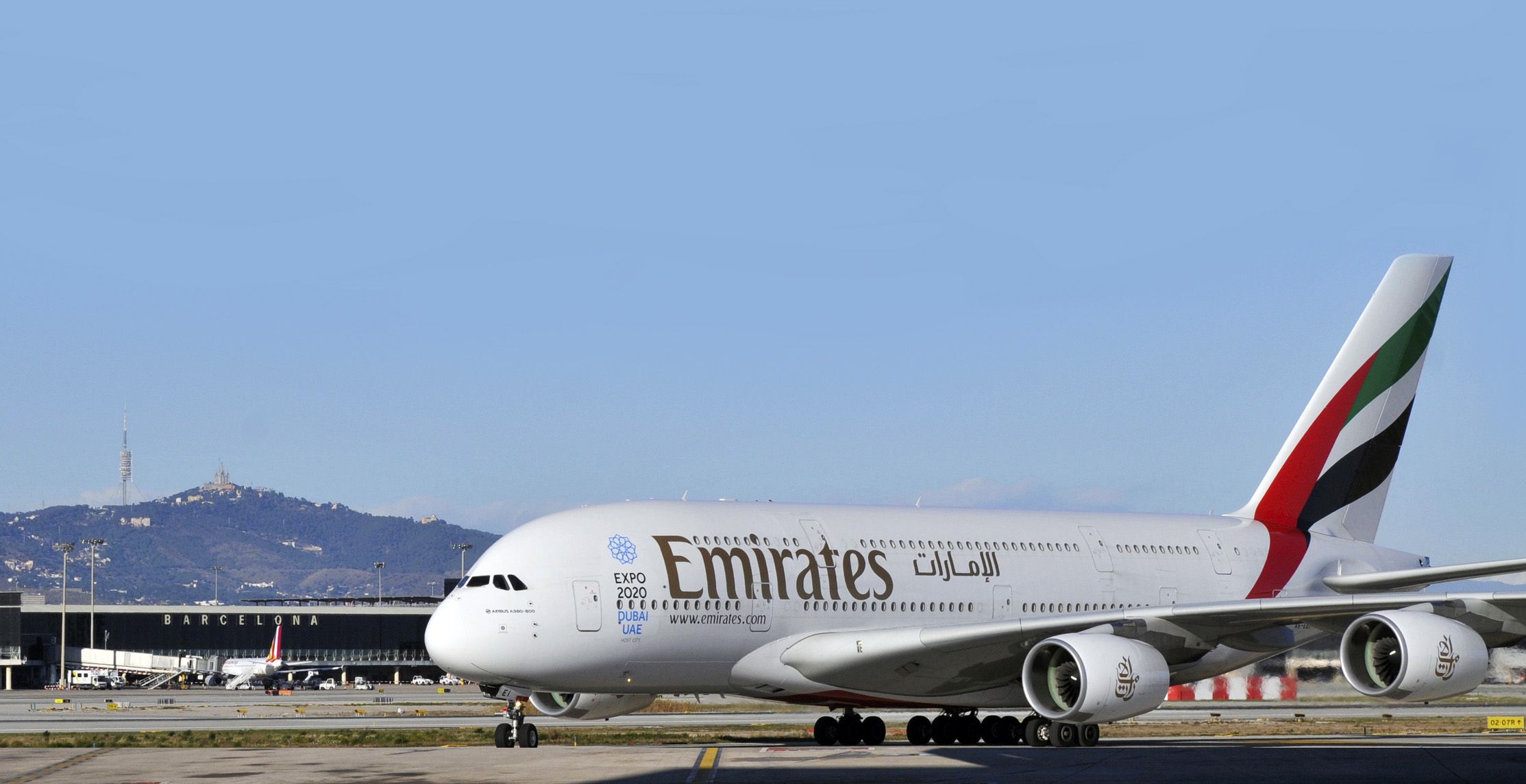 Emirates va estrenar l'avió A380 a Barcelona el 2014 Emirates va estrenar l'avió A380 a Barcelona el 2014