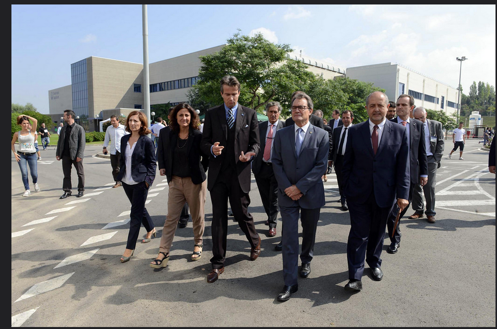 Conesa, Boehringer, Mas i Puig a la inauguració d'aquest divendres 