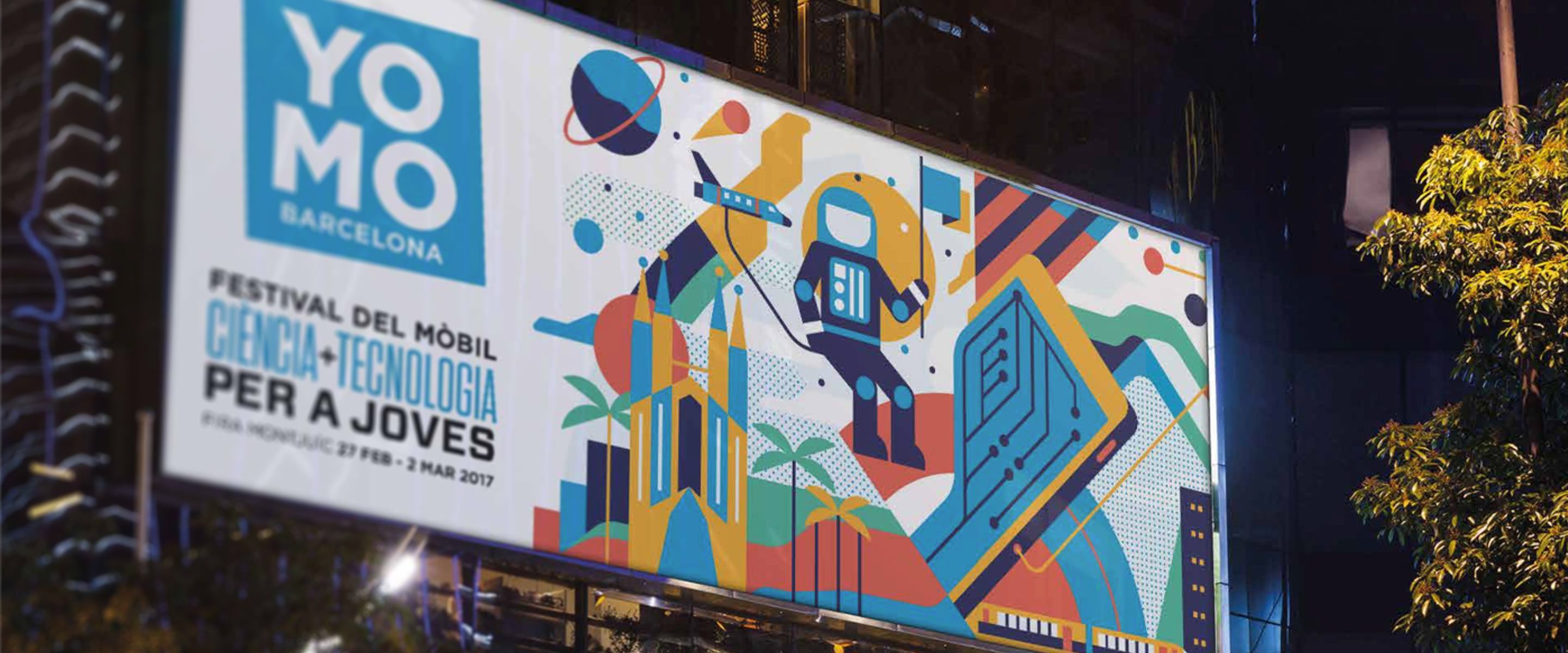 Un cartell que anuncia el YoMo