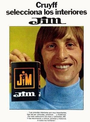 Packs de roba interior JIM publicitats per Johan Cruyff