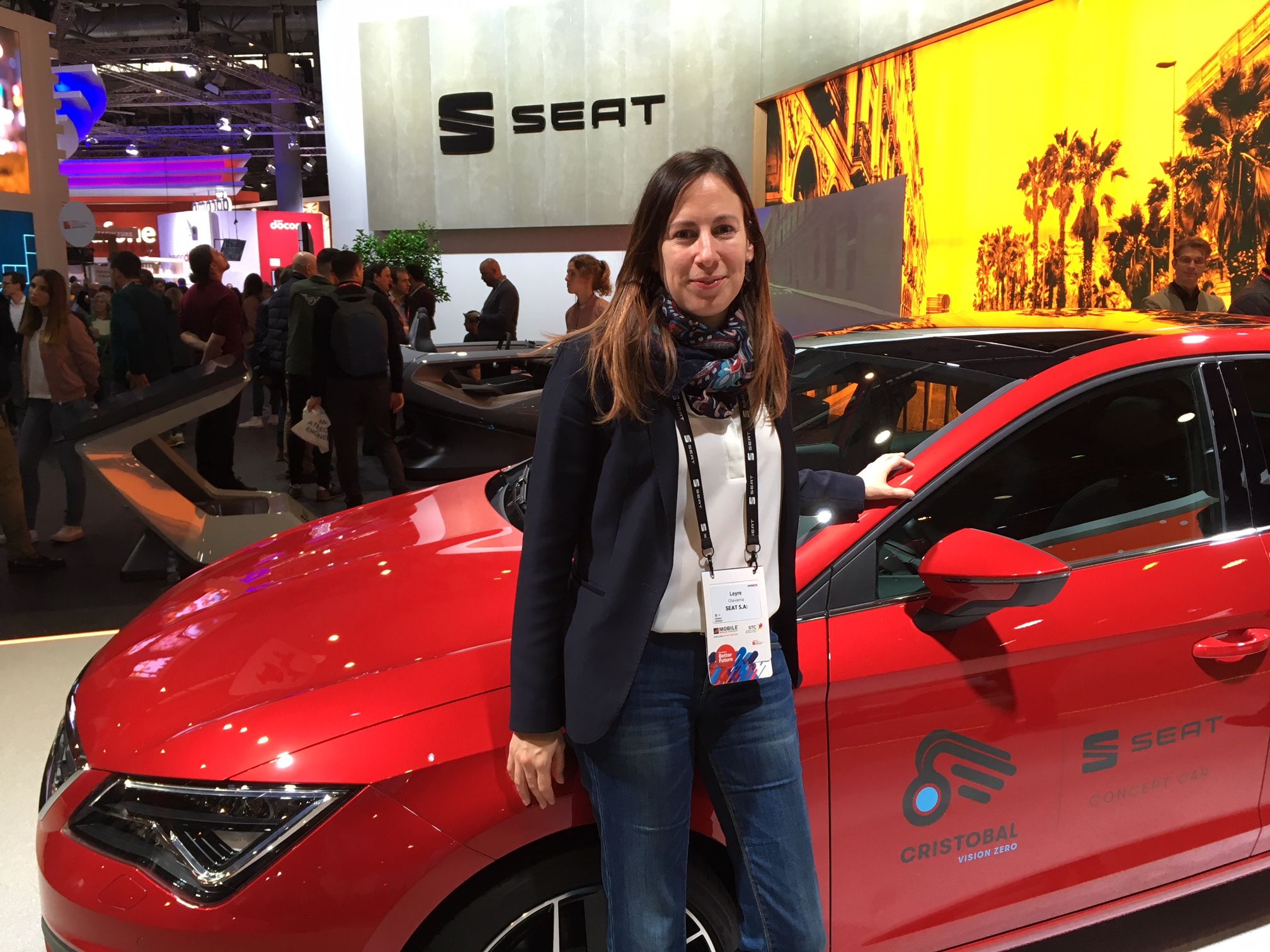 Leyre Olavarría, manager of Seat’s Connected Car during the MWC | Víctor Costa Leyre Olavarría, manager of Seat’s Connected Car during the MWC | Víctor Costa