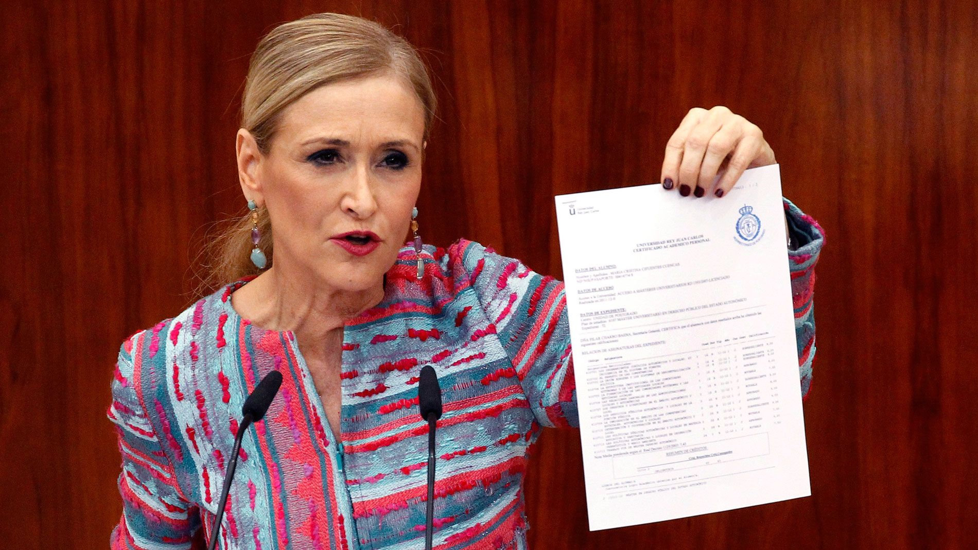 Cristina Cifuentes, expresidenta de la Comunitat de Madrid