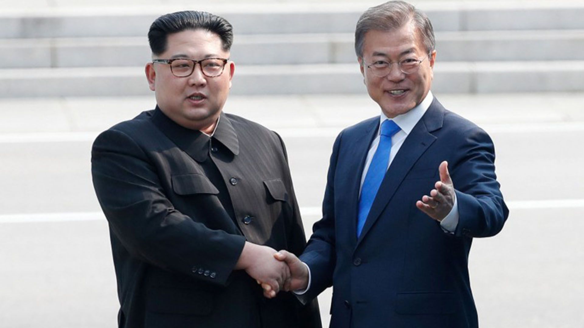 Kim Jong uno de Corea del Norte y Moon Jae in del Sur