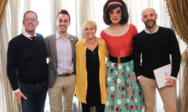 Els organitzadors del Pride Barcelona durant la presentació de l'acte