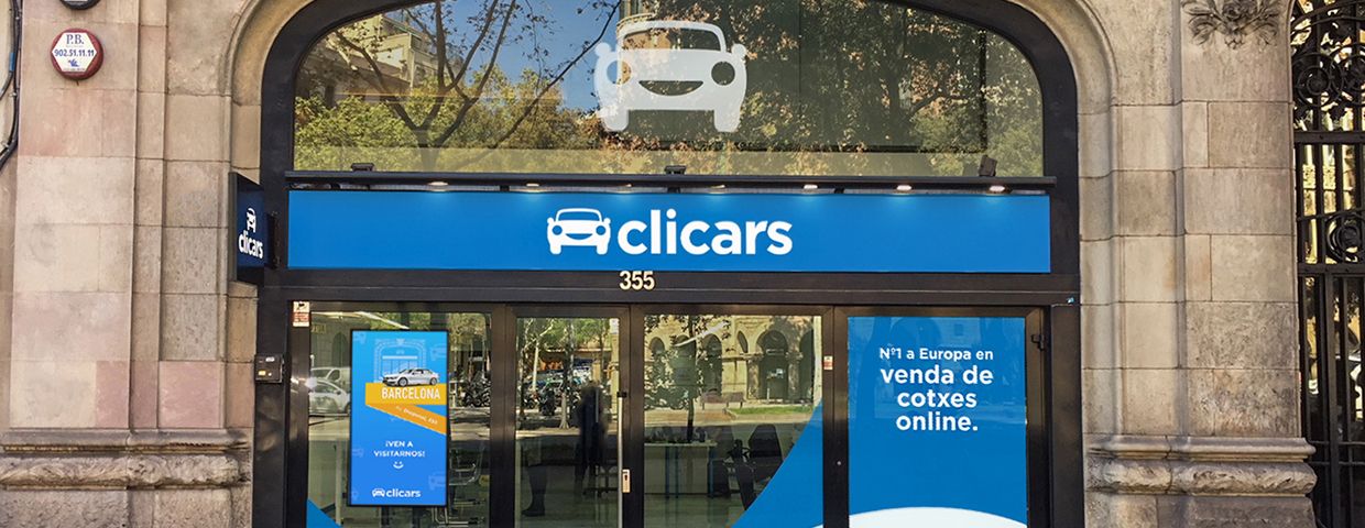 La botiga física de Clicars a Barcelona La botiga física de Clicars a Barcelona