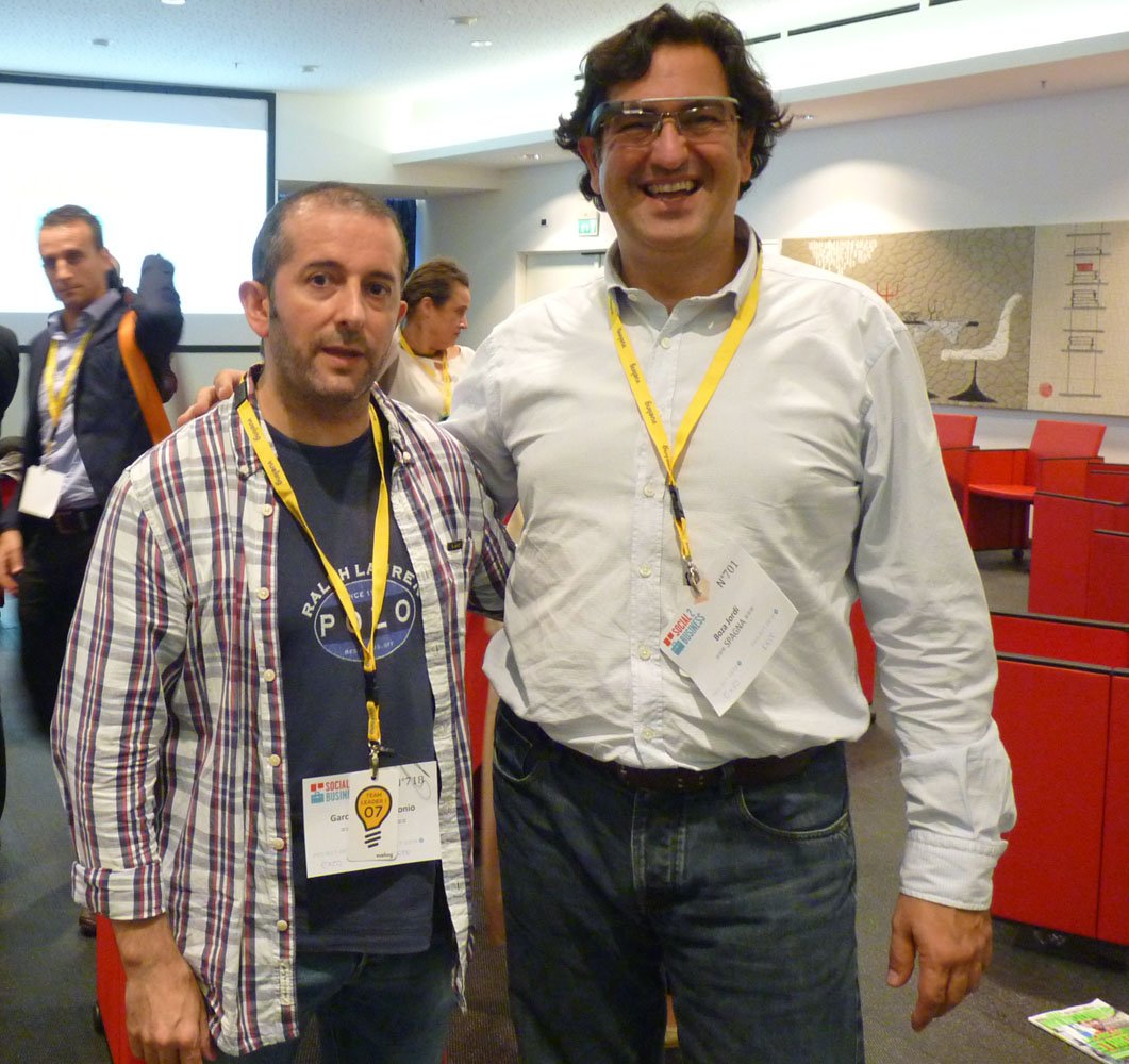 Jordi Boza, CEO de Itglas, durant el BizMatch d'emprenedors organitzat per Vueling