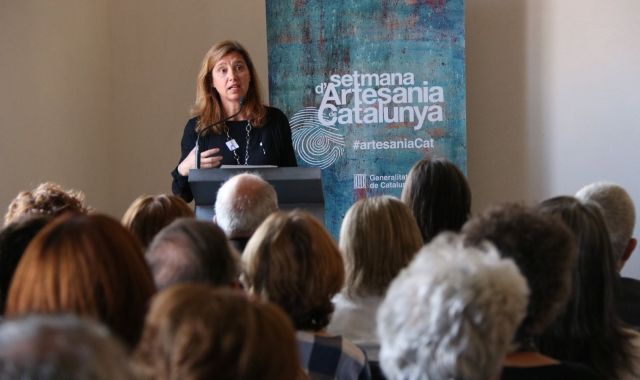 La directora general de Comerç, Muntsa Vilalta, a la inauguració de la 7a edició de la Setmana d'Artesania