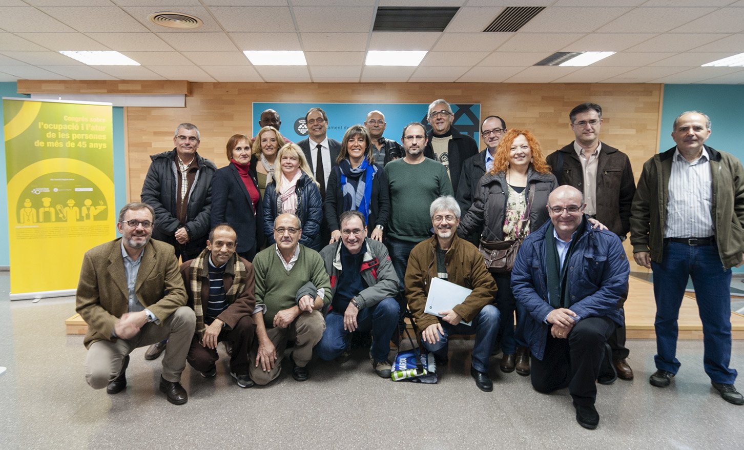 La junta fundacional d'Assat50, l'associació d'aturats de l'Hospitalet