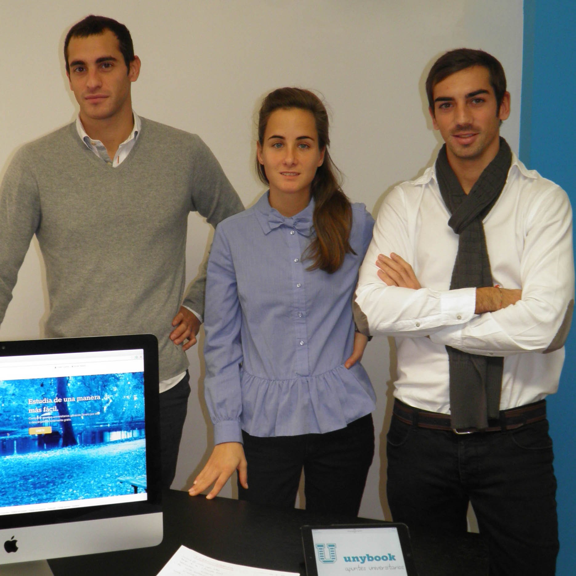Roger Tapiol, Alexandra Henriot y Alejandro Poveda, los tres socios de Unybooks Roger Tapiol, Alexandra Henriot y Alejandro Poveda, los tres socios de Unybooks