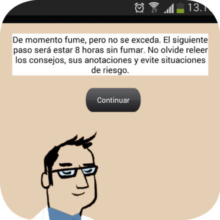Interfaç del app Dr. Humo Interfaç del app Dr. Humo