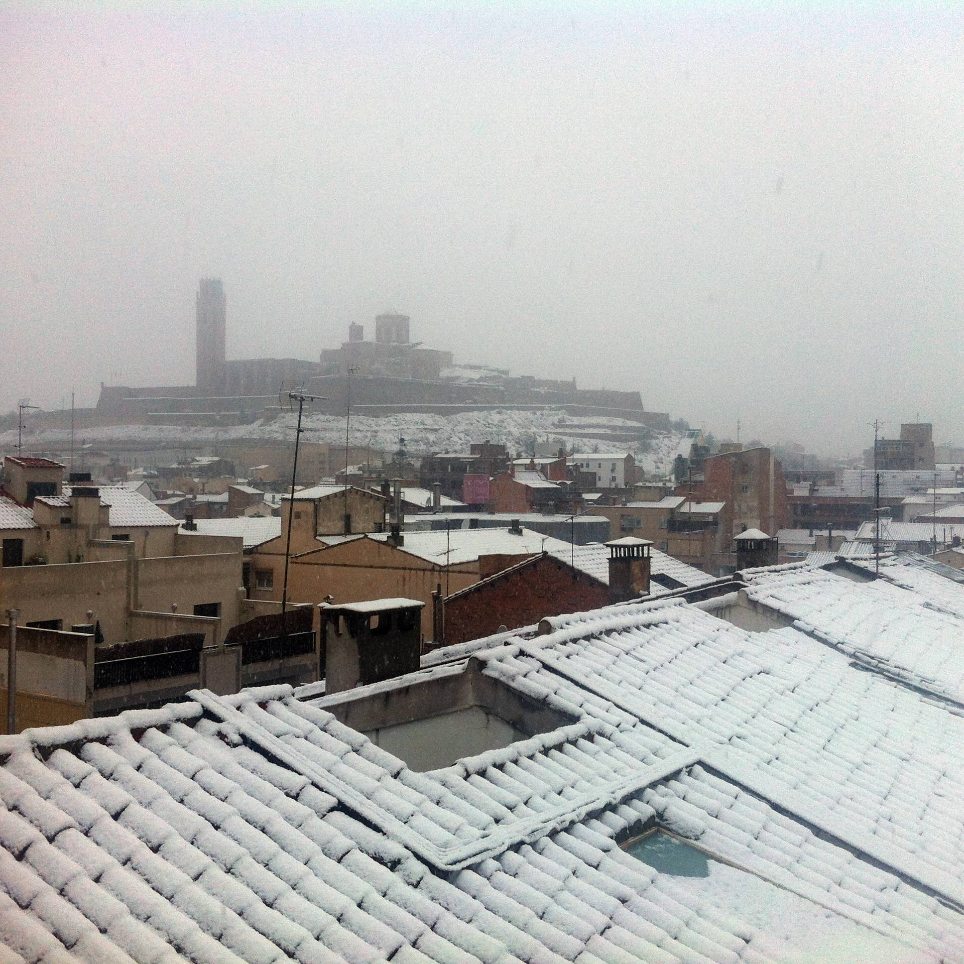 Vistes a la Seu Vella de Lleida, a primera hora del matí.
