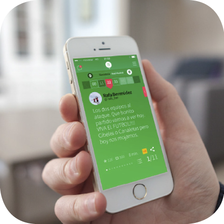 El app presenta una selección de 11 titulares del contenido más relevante para nosotros