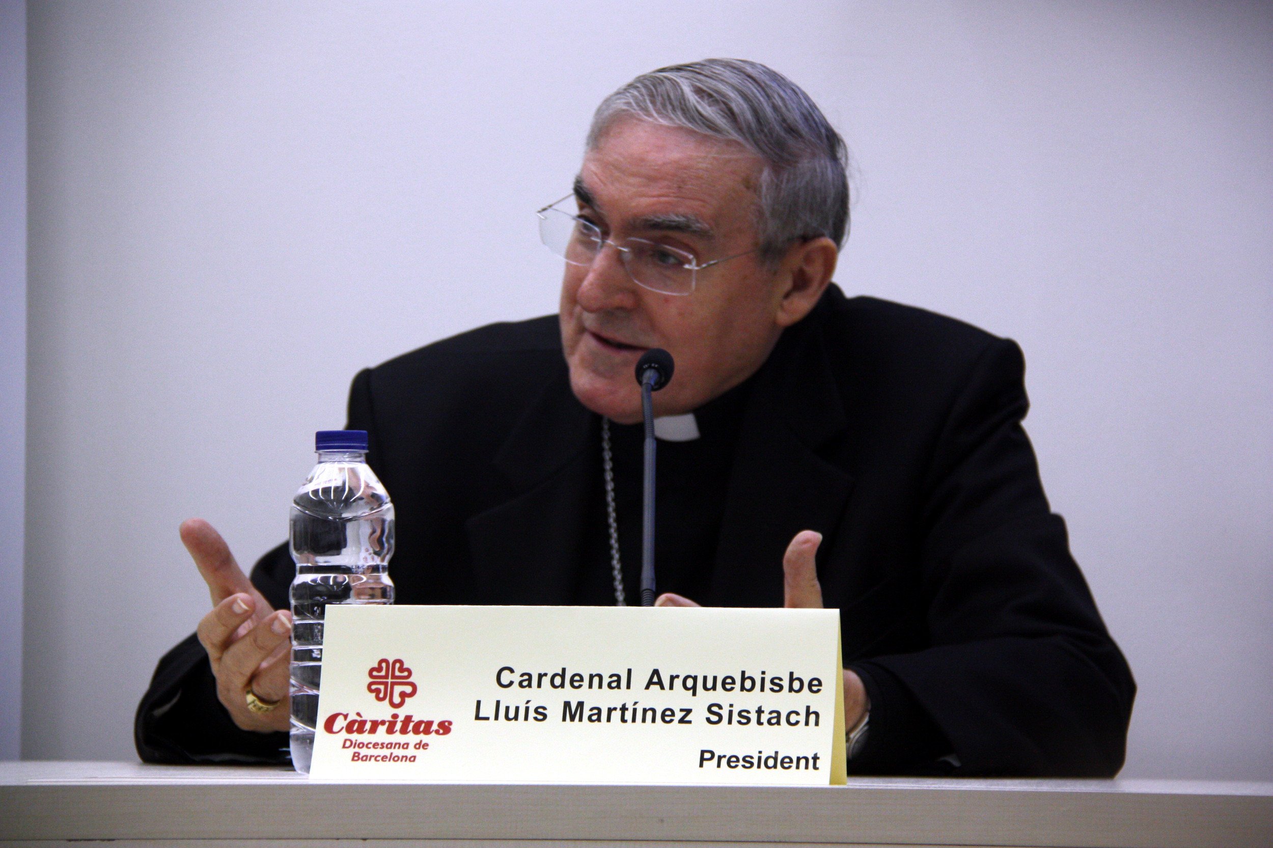 El cardenal arquebisbe de Barcelona i president de Càritas Diocesana Barcelona, Lluís Martínez Sistach 
