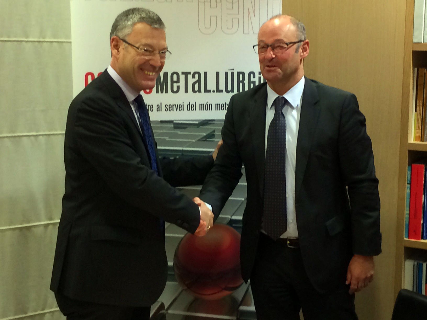 Ramon Grau, president de Totmedia i Carlos Garriga, president del Centre Metal·lúrgic
