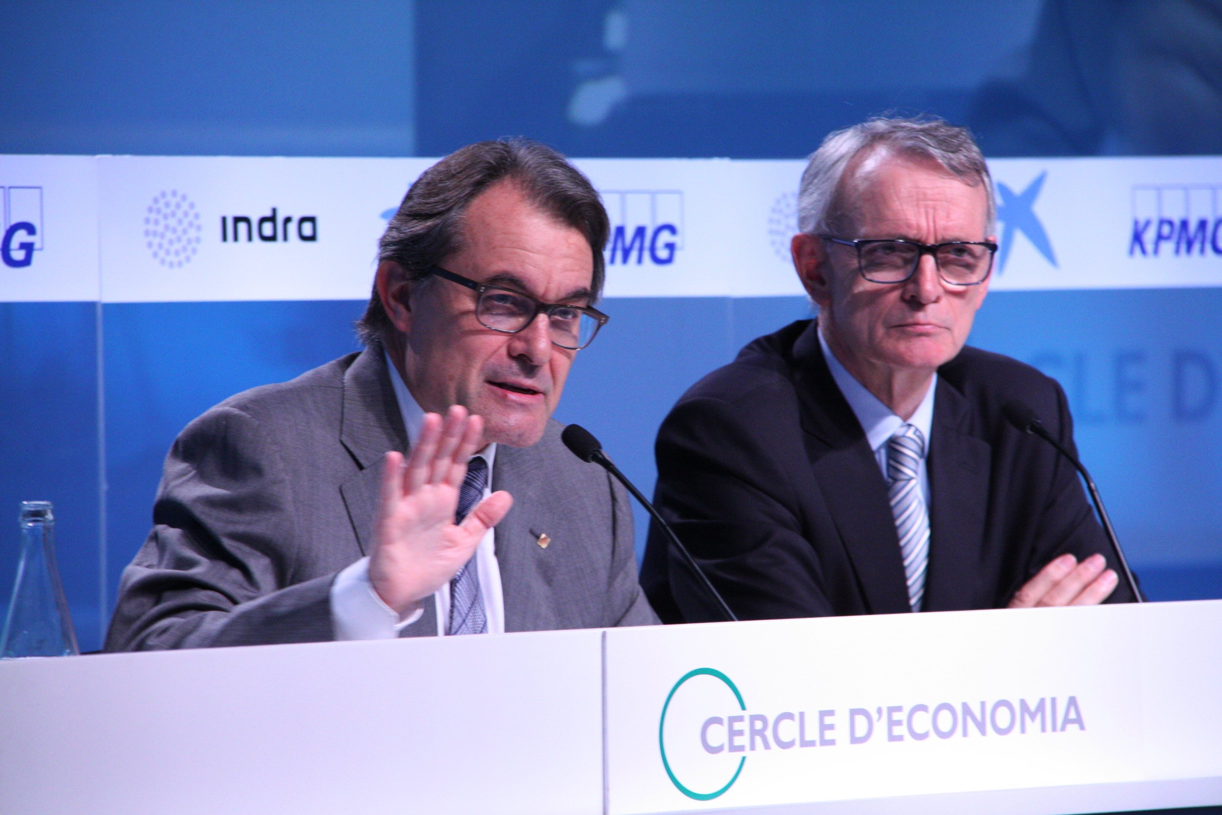 Artur Mas i Antón Costas durant les Jornades del Cercle d'Economia