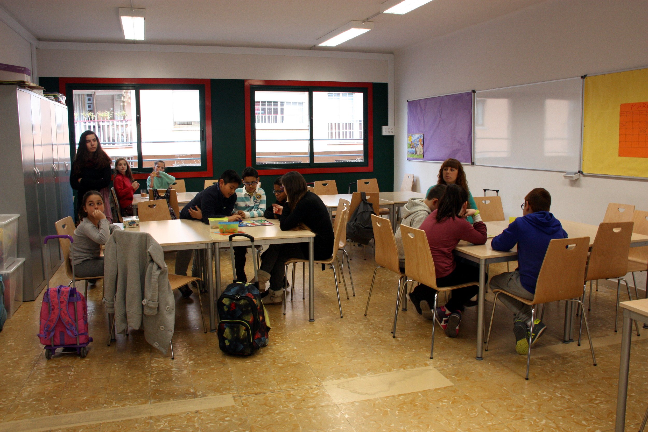 Una de les aules on van els nens usuaris del centre La Betsaida del Casal dels Infants 