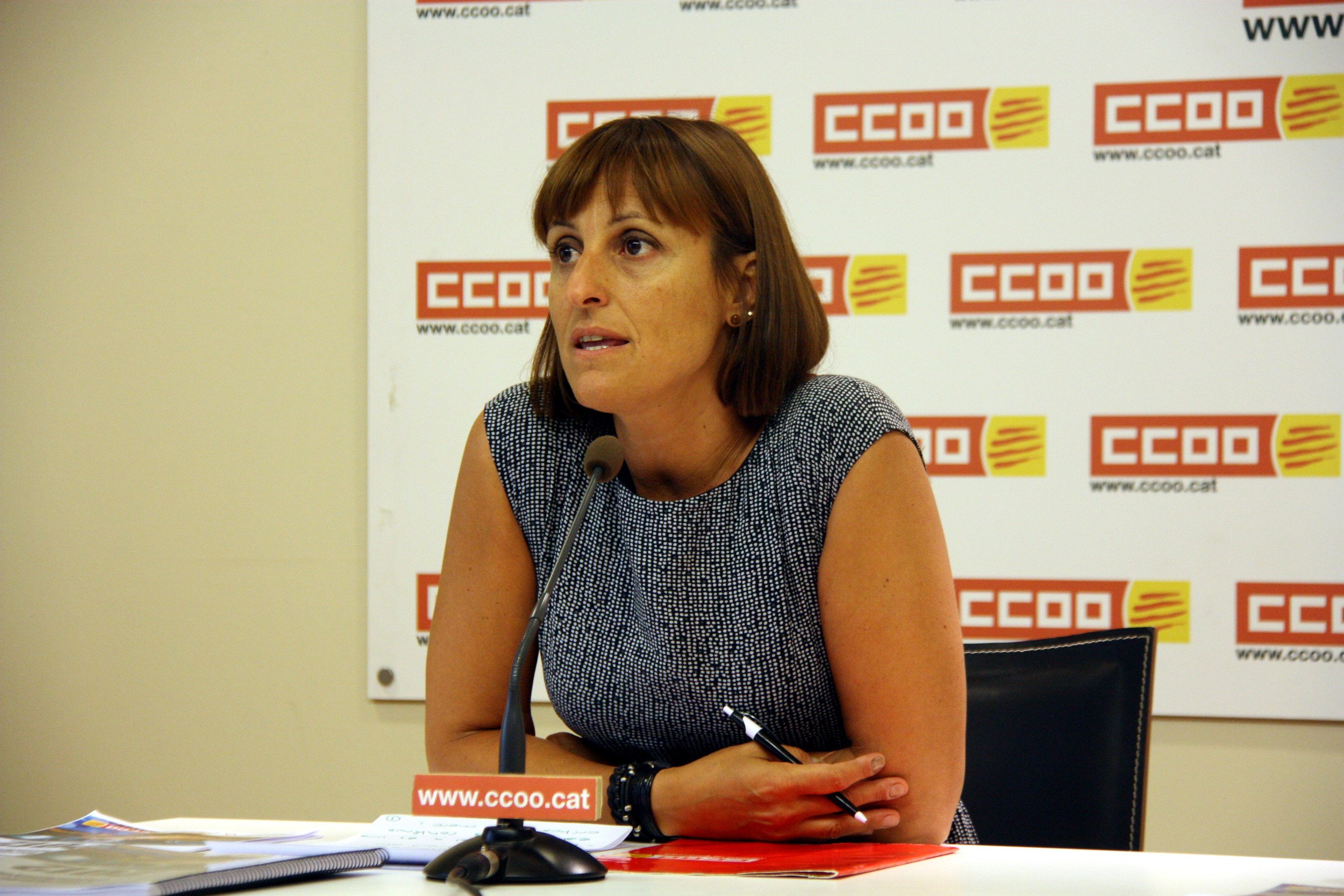 La secretària de Socieconomia de CCOO de Catalunya, Cristina Faciaben
