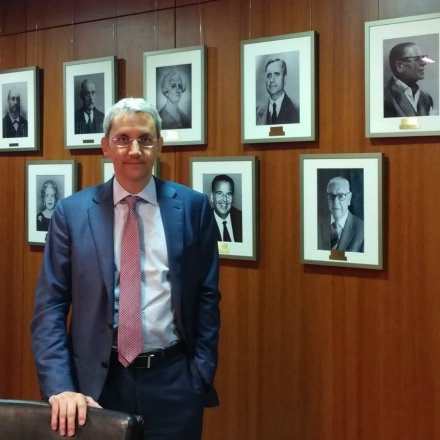 Jordi Mercader, in the central offices in Barcelona Jordi Mercader, in the central offices in Barcelona