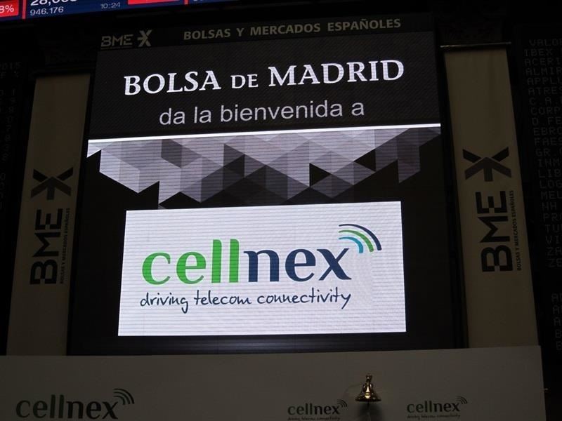 Cellnex durant el dia de la seva sortida a Borsa Cellnex durant el dia de la seva sortida a Borsa