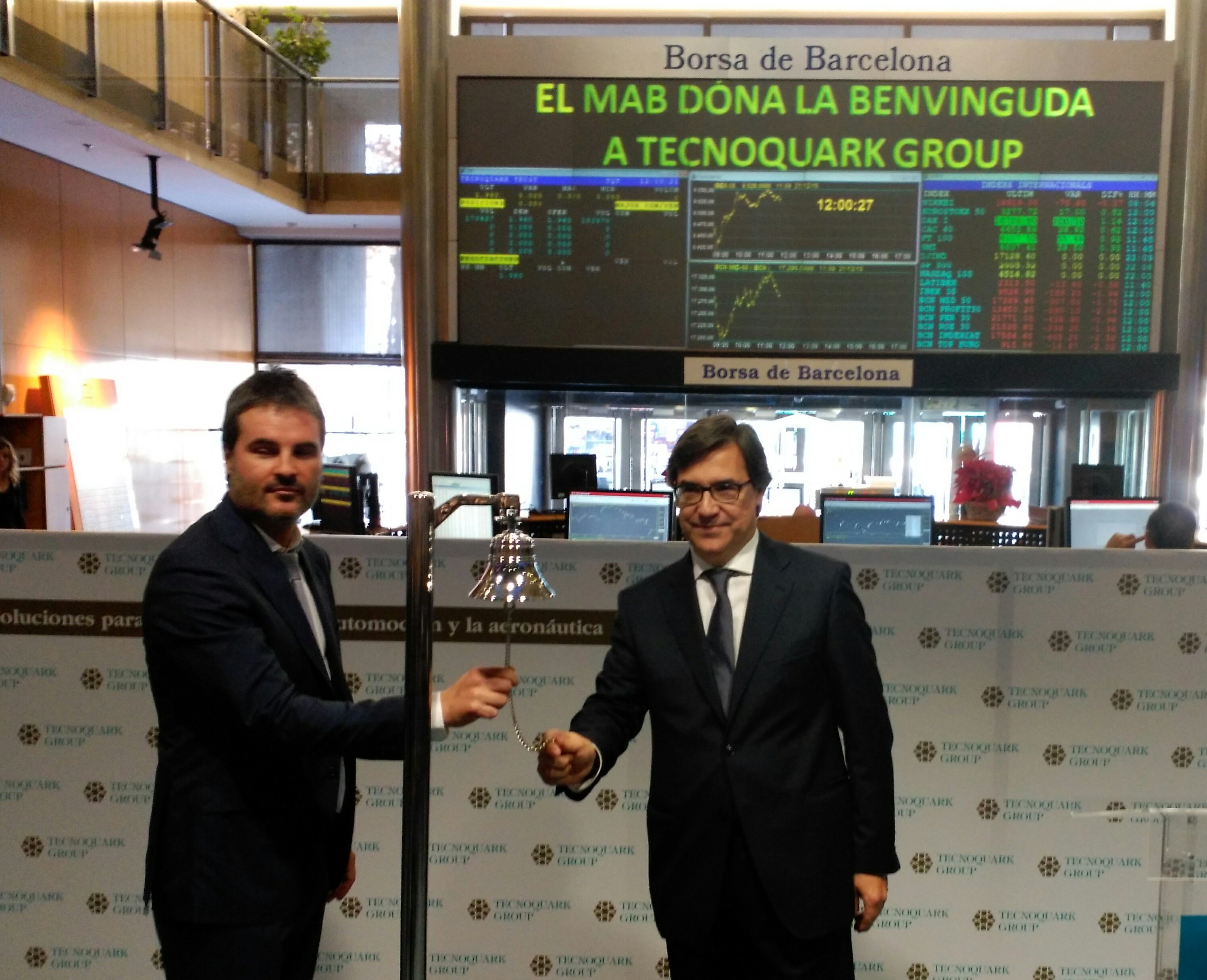 Els socis fundadors de Tecnoquark Carlos Soler i Manel Mauri Els socis fundadors de Tecnoquark Carlos Soler i Manel Mauri