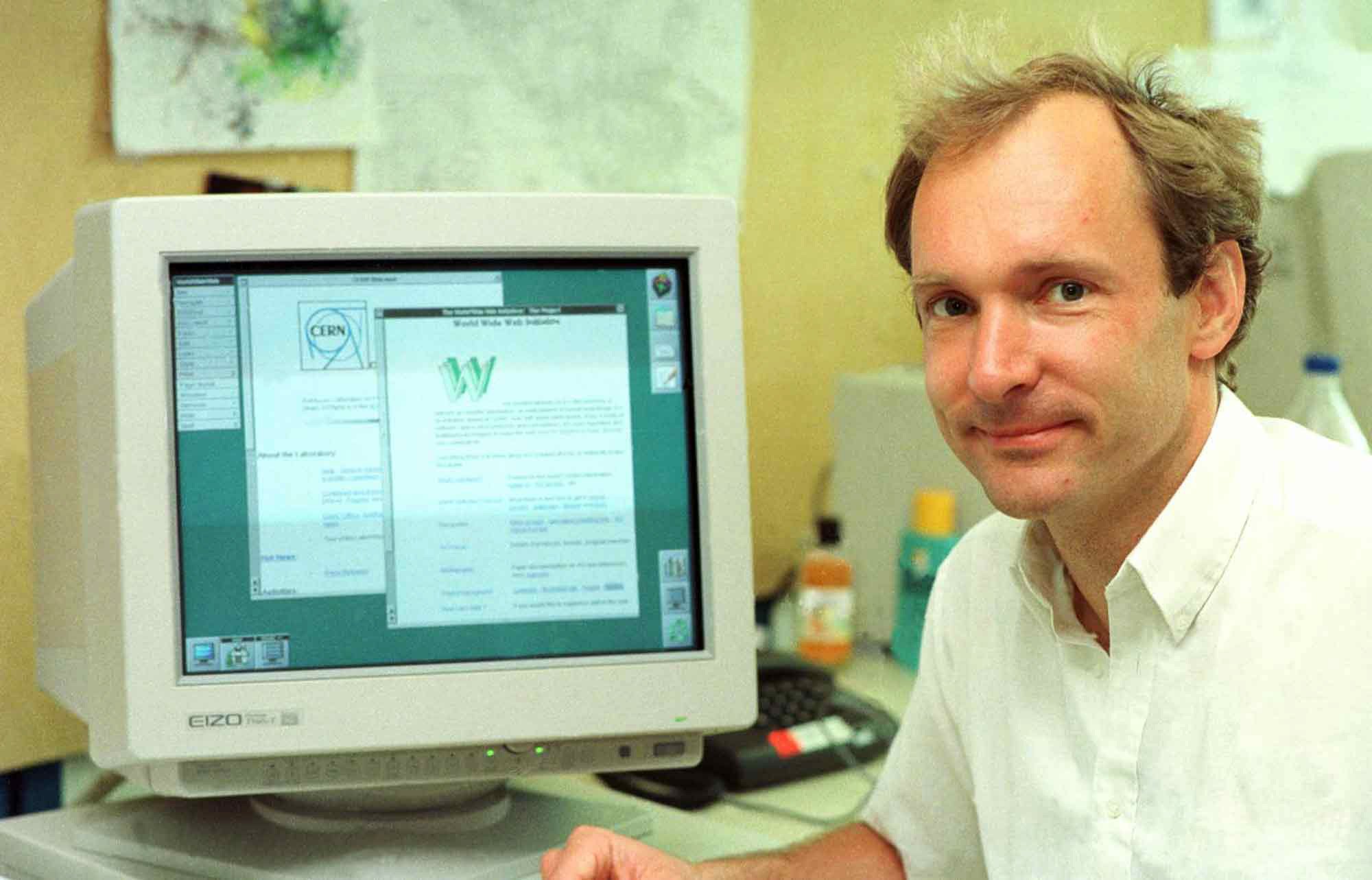 Tim Berners-Lee put up the first web page in the world