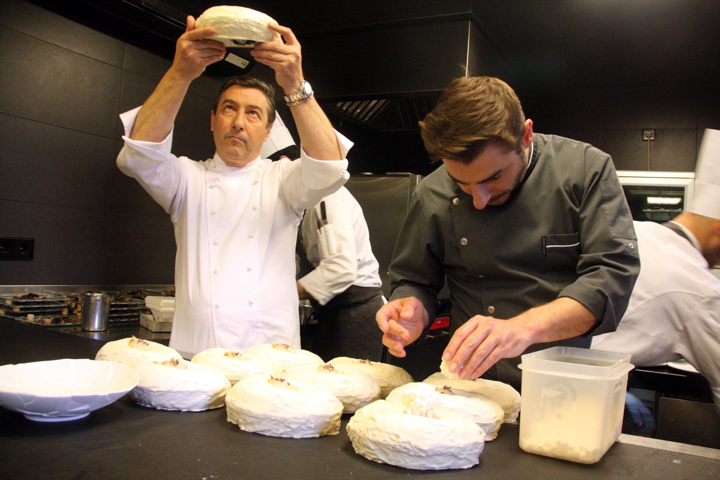 The brothers Joan and Jordi Roca, in the kitchen of Celler de Can Roca, the best restaurant in the world 